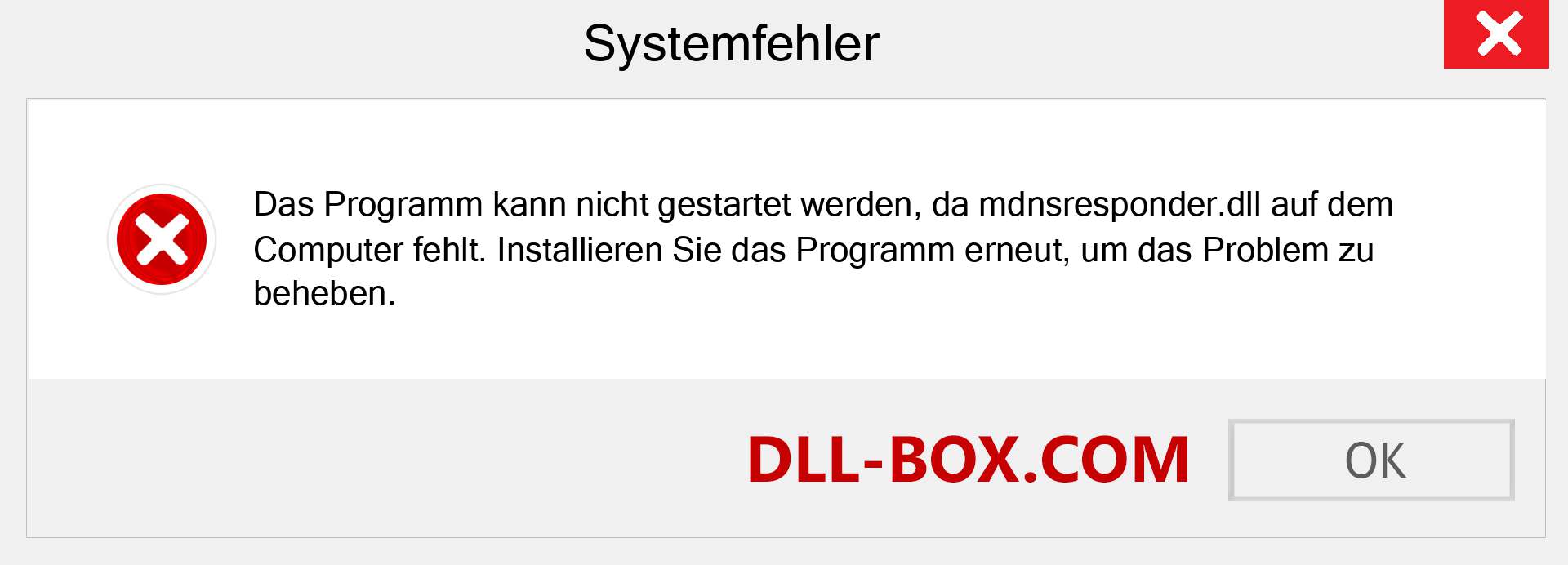 mdnsresponder.dll-Datei fehlt?. Download für Windows 7, 8, 10 - Fix mdnsresponder dll Missing Error unter Windows, Fotos, Bildern